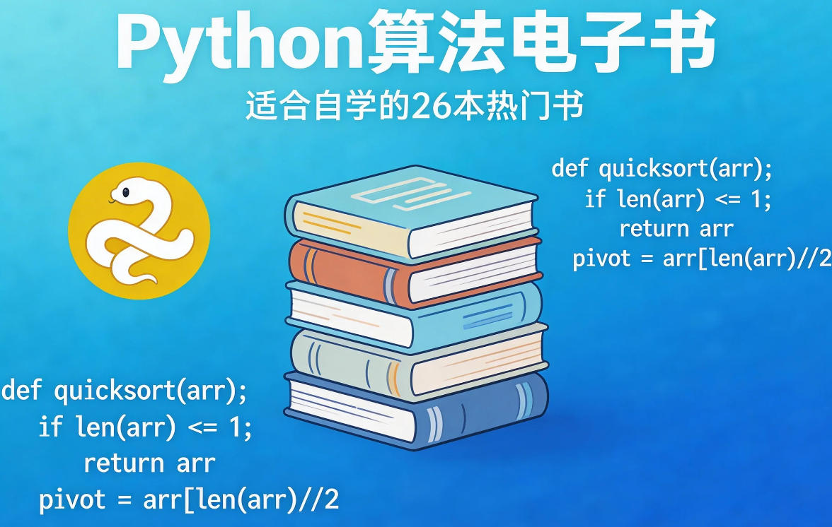 python算法电子书（适合自学的26本热门书）